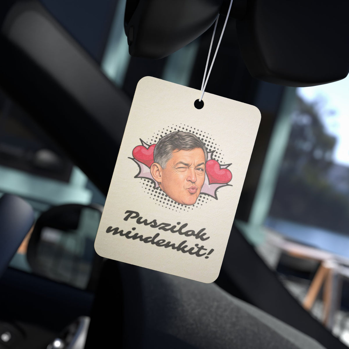 Autós illatosító - Puszilok mindenkit!