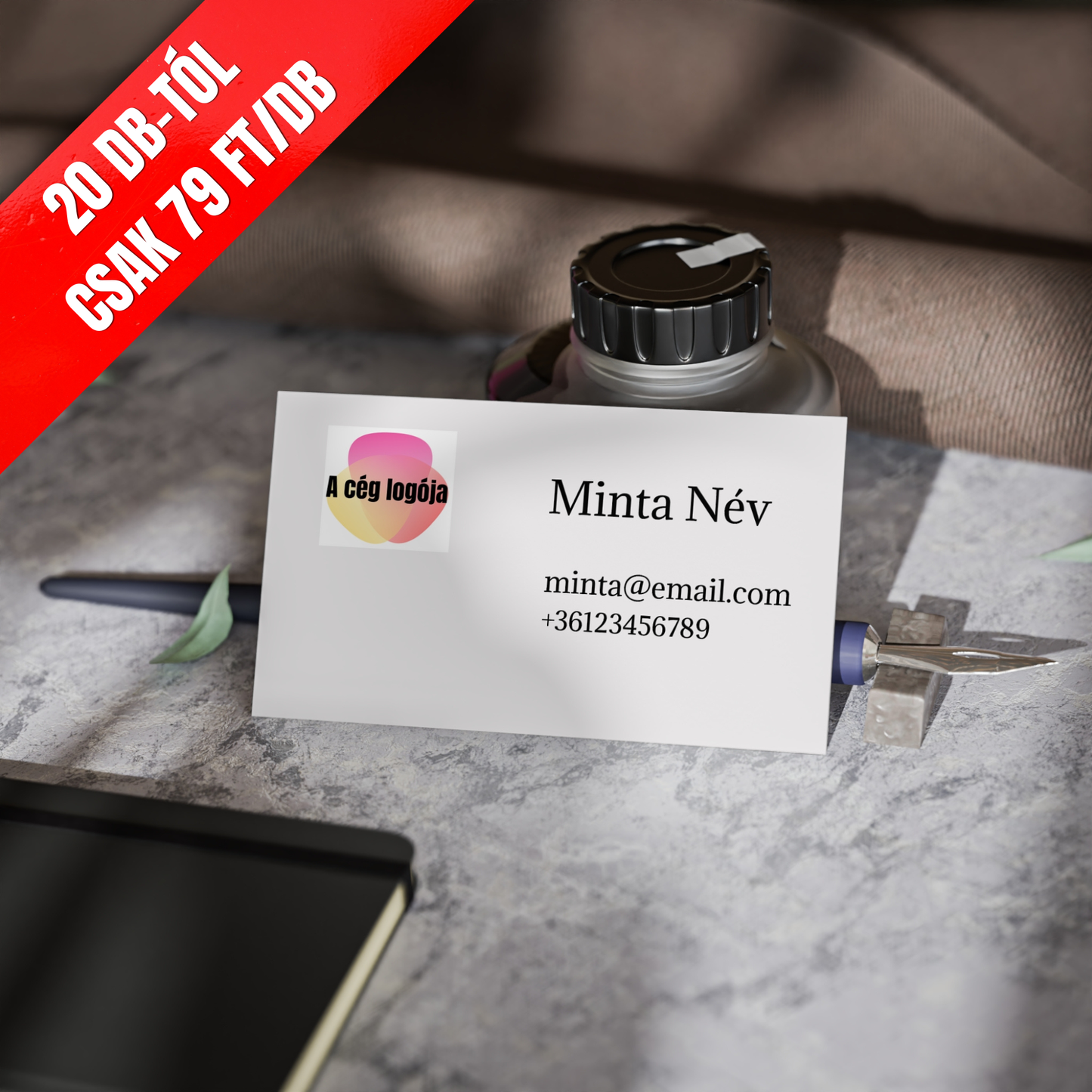 Ezüst névjegykártya