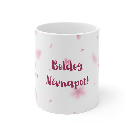 Bögre - Boldog Névnapot! (virágos)