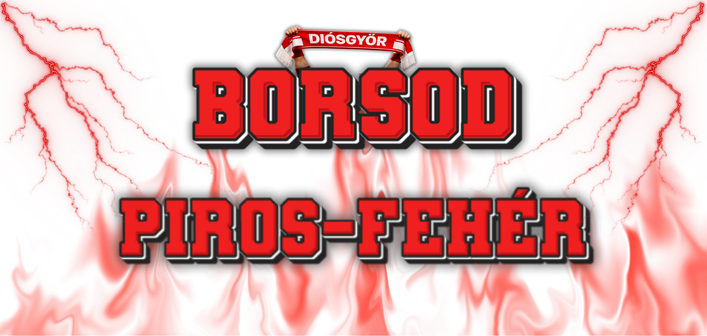Bögre - Borsod piros-fehér