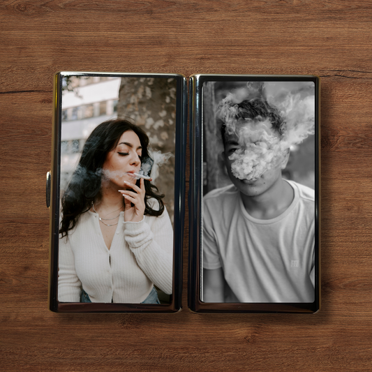 Cigaretta tartó saját fényképpel